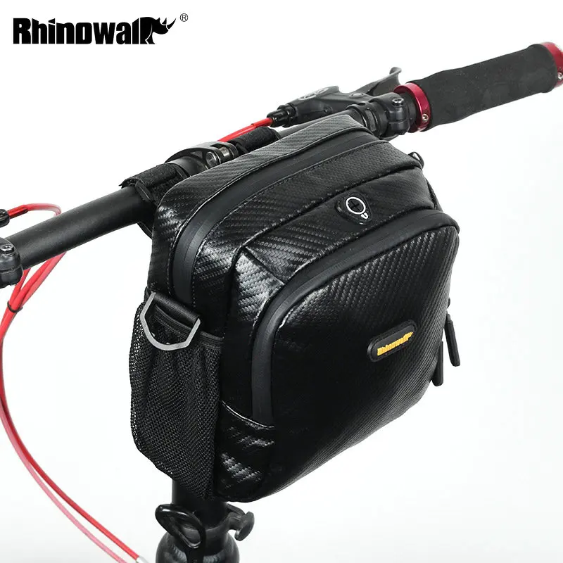 RHINOWALK MTB Bicycle Handlebar Panniers Bike Bag Waterproof Electric Road Bike Front Bag with Rain Cover Cycling Accessories