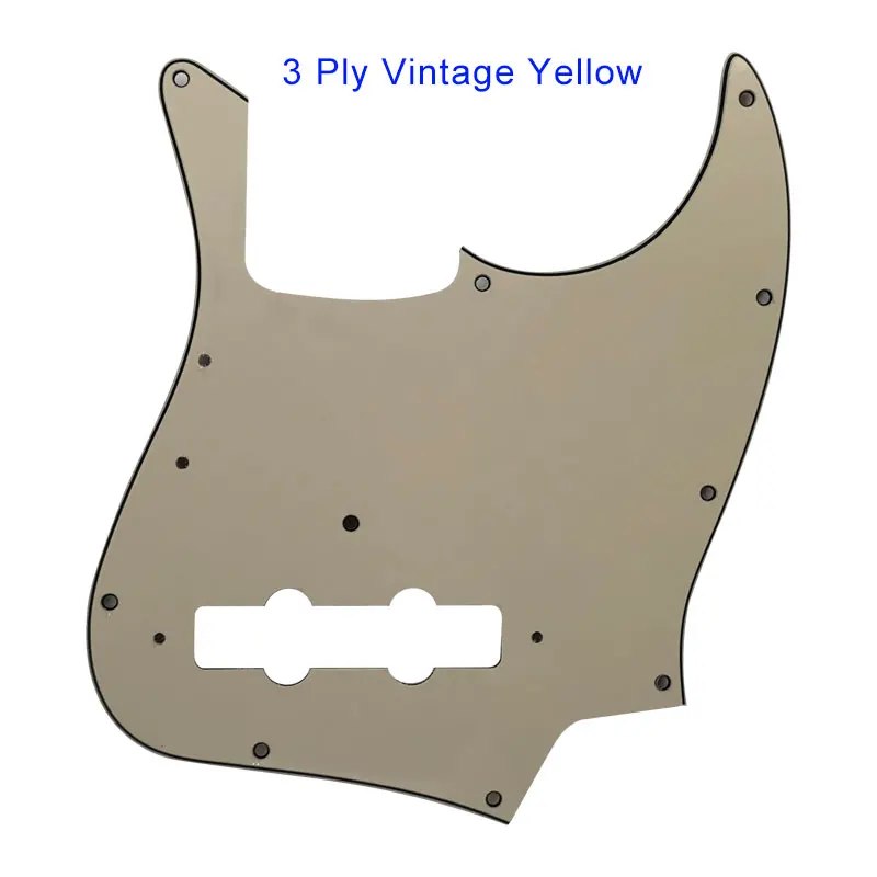 Pleroo Custom Parts - For US FD Vintage \'74 Jazz Bass Guitar Pickguard Scratch Plate, Multi color Choice