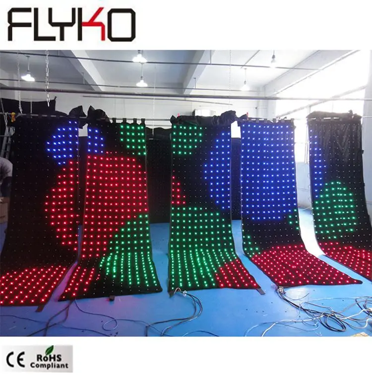 

best price P9cm 3m by 1m 5pcs separated flexible disco led video backdrop