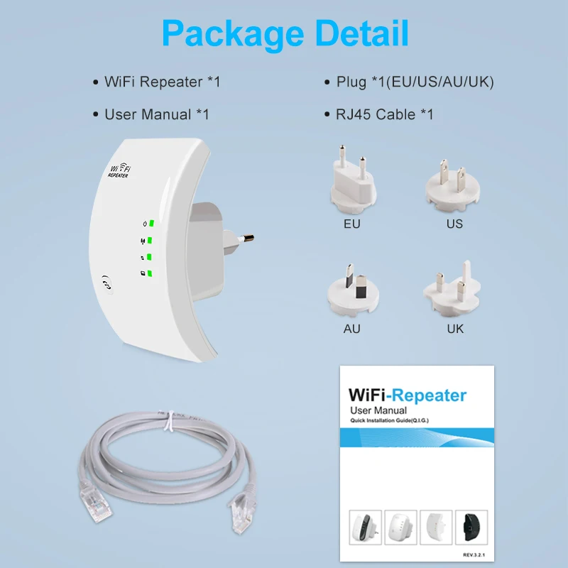 Wireless Wifi Repeater 300Mbps WiFi Amplifier Wi-Fi Long Signal Range Extender Wi Fi Booster 802.11N/B/G Repeater Access Point