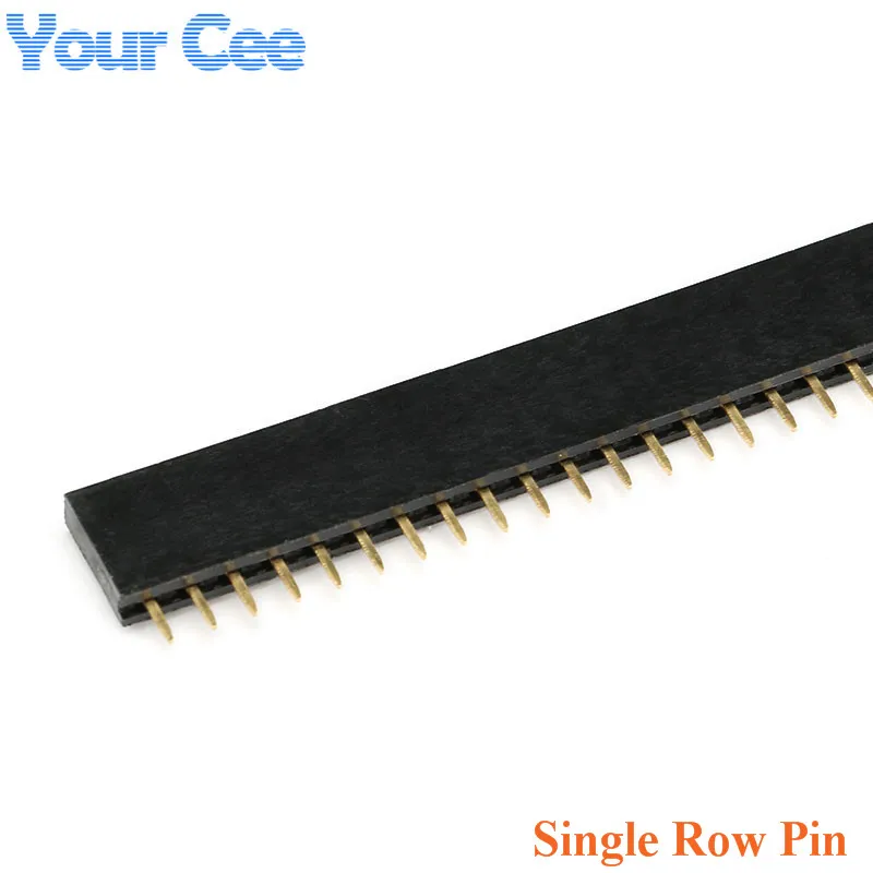 10Pcs Single Row Pin 1*2P 3P 4P 5P 7P 8P 10P 12P 16P 40P Female Header Socket Copper Connector 2.54mm Pitch