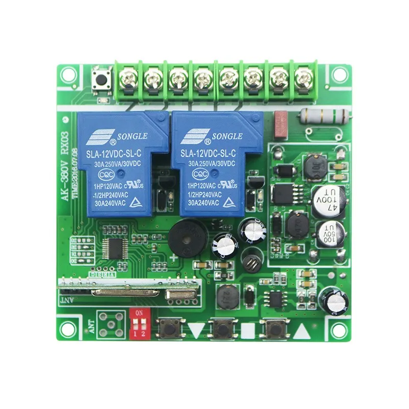 Mới nhất DC12V 24 V 36 V 48 V 10A 2CH Không Dây Điều Khiển Từ Xa Hệ Thống chuyển mạch 1 cái Receiver & 6 cái 2 Phím kim loại không thấm nước từ xa