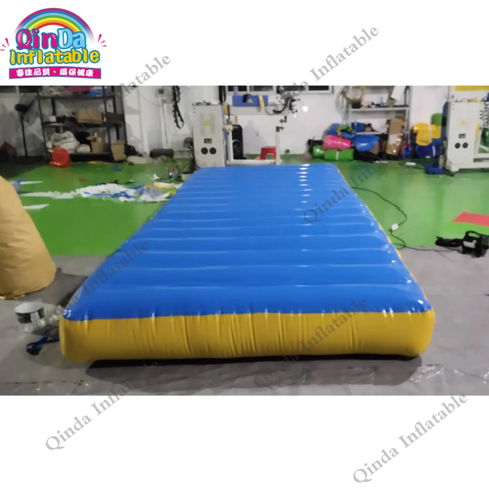 0.9mm PVC Inflatable Gymnastics Mat, 5x2x0.3m Inflatable Water Floating Mat For Water Sport