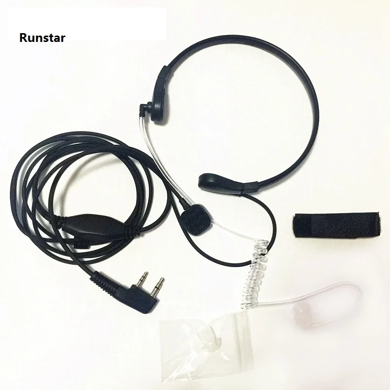 2pcs 2 Pin PPT baofeng Headset Throat Microphone For CB Radio baofeng uv-5r BF-888S Kenwood Accessories Walkie Talkie Throat Mic