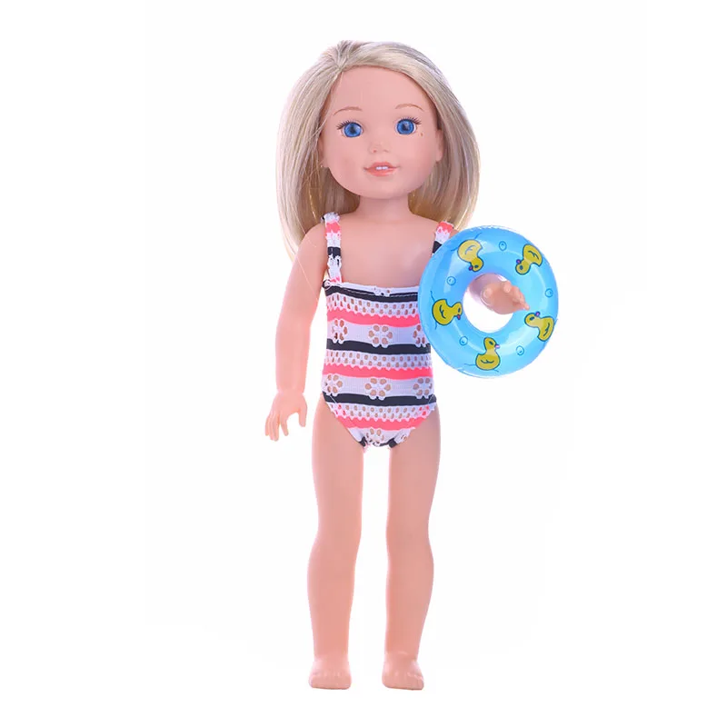 12Color Cute Patterns Lifebuoy Swimming Fit 11.8 Inch Babi & 14.5 Inch Wellie Wisher Doll Clothes Accessories,Toys,Birthday
