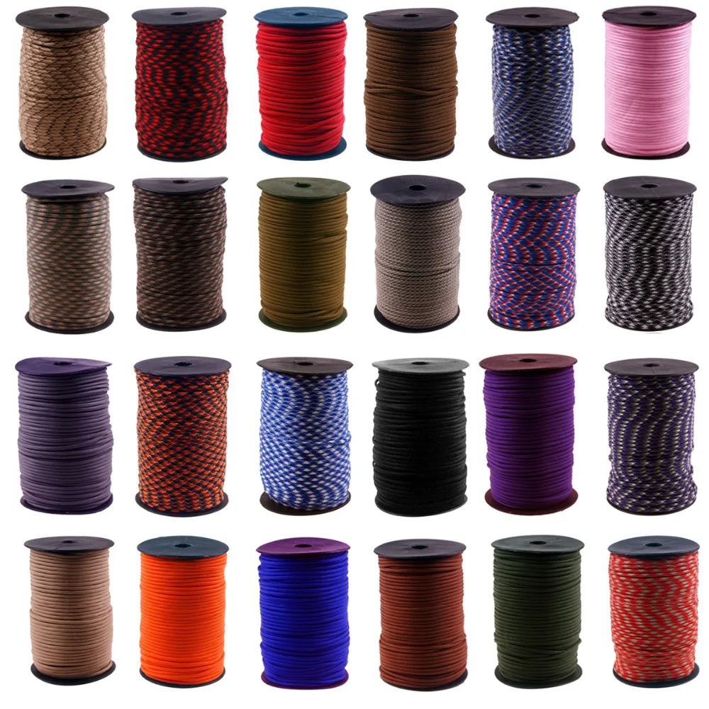 100 meters (320 feet ) Spool 550 Paracord Parachute Cord Lanyard Rope Mil Spec Type III 7 Strand Core