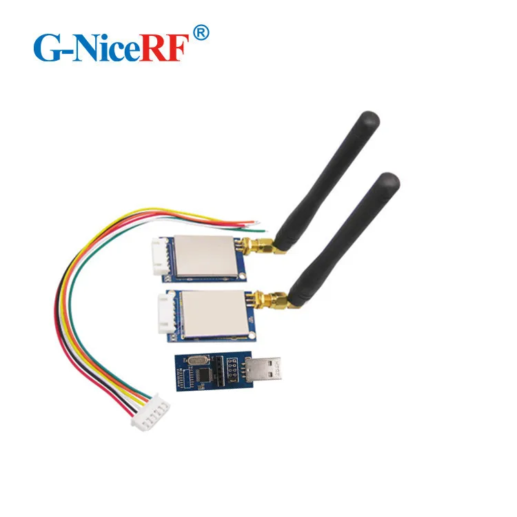 2PCS 433MHz TTL Interface GFSK Wireless RF Transceiver Module SV611+ 2PCS Elbow Rod Antenna+ 1PC TTL USB Bridge Board