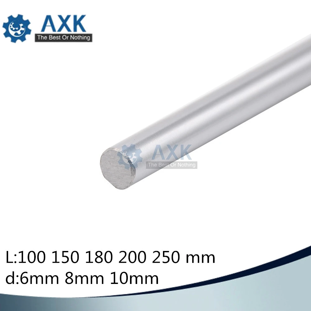 AXK 100mm150mm200mm220mm240mm250mm חלק מוטות 6mm 8mm 10mm ינארית פיר רכבת 3D מדפסות חלקי כרום מצופה מדריך שקופיות חלק