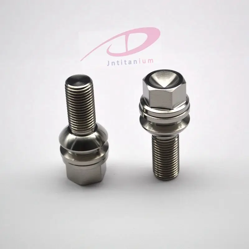 Jntitanti Gr5 titanium wheel bolt for Porsche Mercedes Benz Maybach M14*1.5*28-55mm with light washer