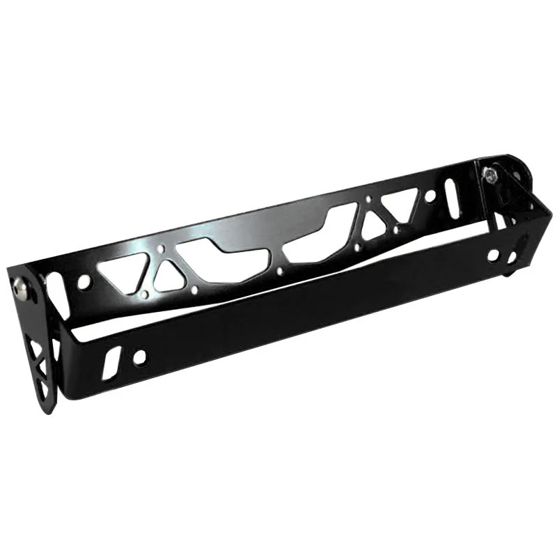 JX-LCLYL Universal Black Aluminum Bumper Adjustable Tilt License Plate Bracket Kit