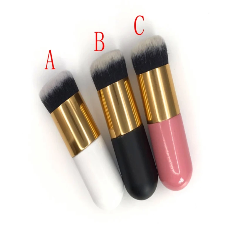 100pcs/lot Little Fat pier Foundation Brush Flat Cream Makeup Brushes Professional Cosmetic Make up Brush