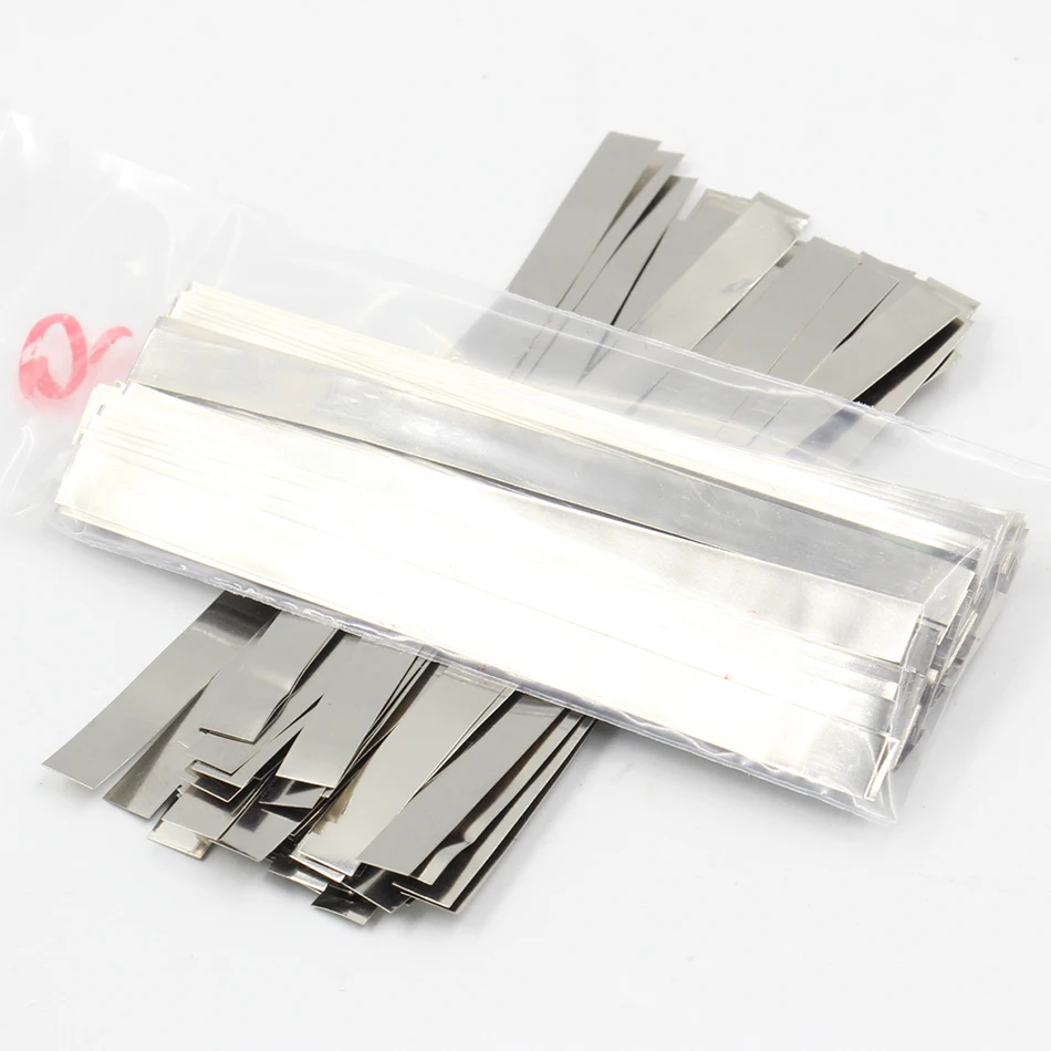 

100pcs/lot 0.1mm x 7mm x 100mm Quality low resistance 99.96% pure nickel Strip Sheets for battery spot welding machine