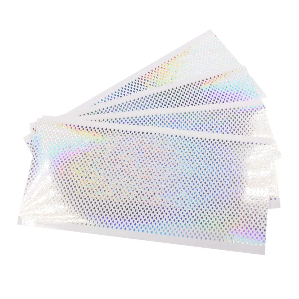 Wifreo 4PCS/Pack Holographic Fishing Lure Fly Sticker Fish Scale Lure Pressure Transfer Sticker for Jigs Squid Lure Blanks