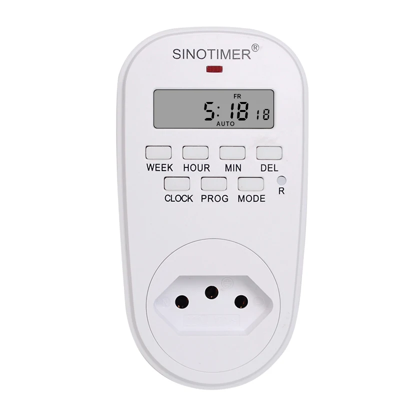 Brazil BR Plug Outlet 7 Day Weekly Programmable Digital Plug Timer Switch Time Relay Wall Clock Power Socket AC 110V 120V 220V