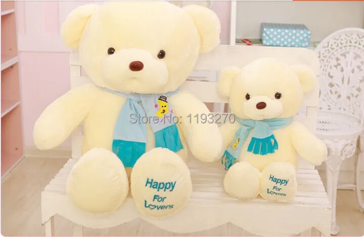 45 cm pink or blue scarf  bear plush toy teddy bear doll gift w4095