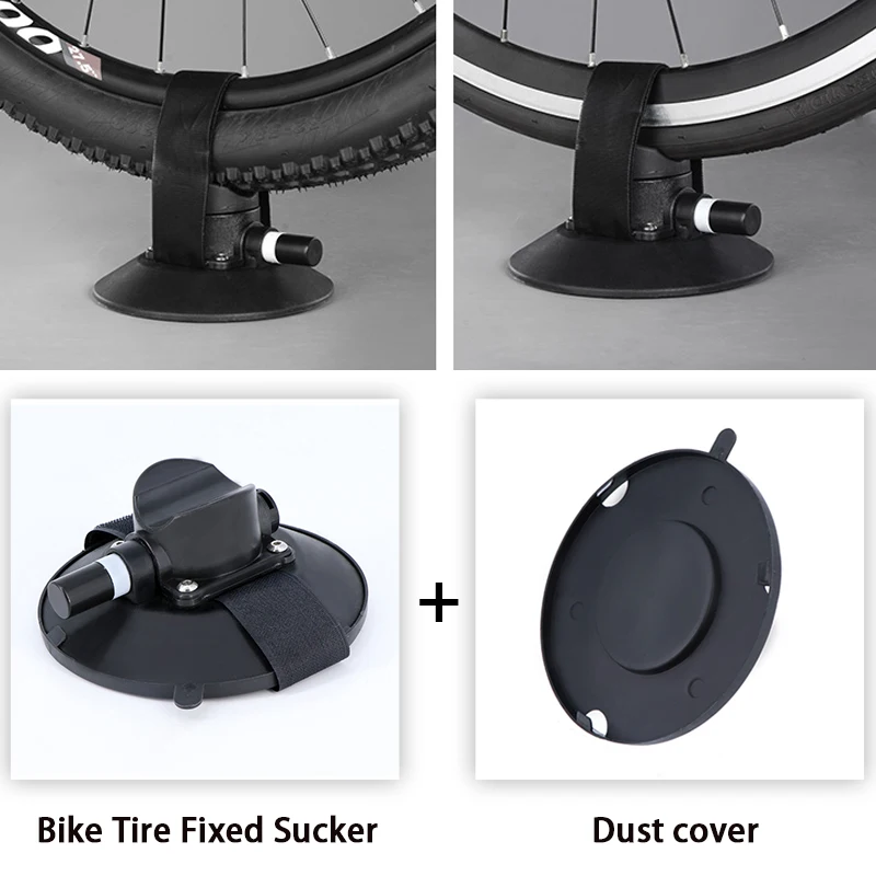 

ROCKBROS Sucker Bike Rear Tire Fixing Bicycle Rack Roof-Top Suction Rear Tire Fixed Device for Less than 29" MTB Road Bike Tire