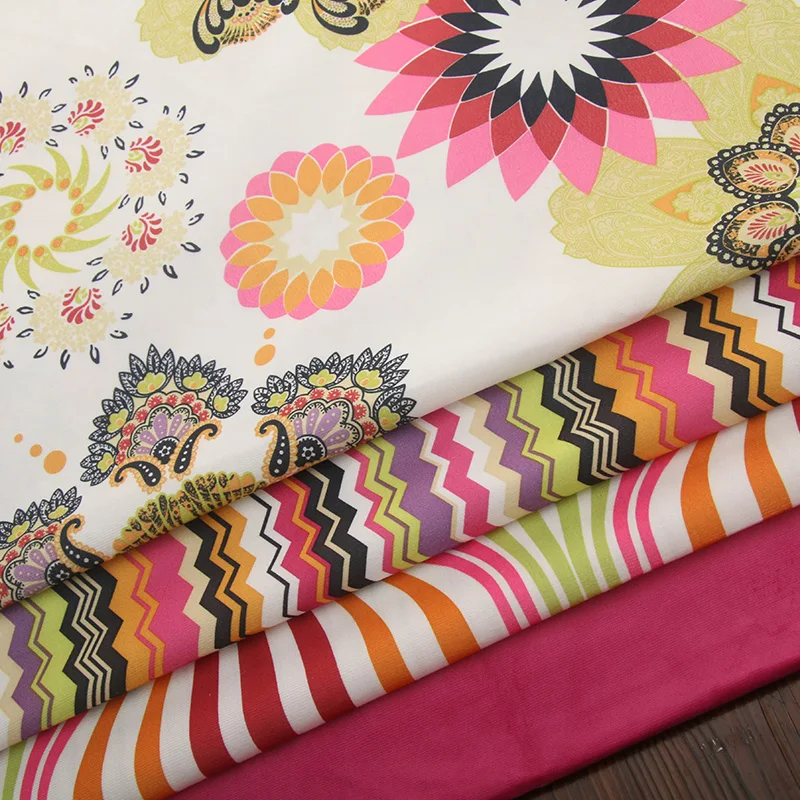 HLQON Printed Cotton Linen Fabric For DIY Quilting & Sewing Sofa,Cushion Material Curtain,Bag,patchwork Table Cloth