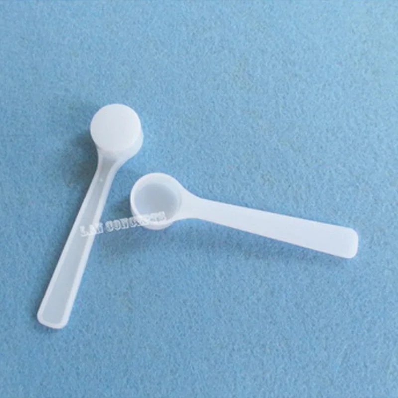 1ML PP Measuring Scoop 0.5g Plastic Spoon 0.5 gram Scoop for milk powder Liquid - white 200pcs/lot Free shipping