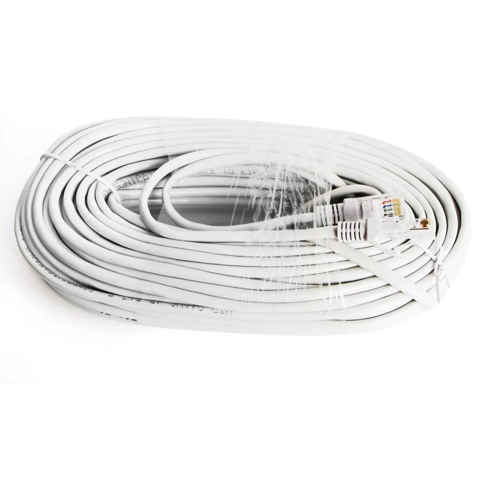 10m / 20m / 30m / 50m Ethernet Cable RJ45 CAT5/CAT-5e CCTV Network Cable Lan Cable For CCTV IP Camera NVR System Color Gray