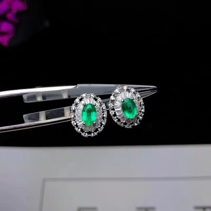 Natural and Real Emerald jewelry set Natural Real Emerald 925 sterling silver 1pc cross pendant,1pc ring ,2pcs Earring