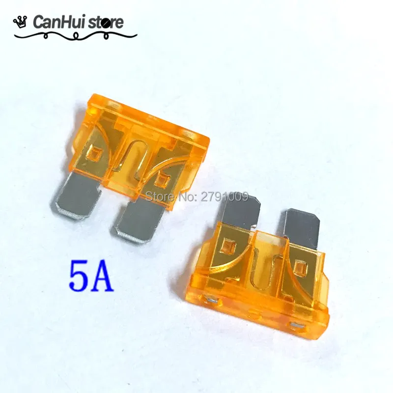 20pcs Automobile Safety Pipe Xenon Lamp Fuse Safety Pipe 1A 5A 7.5A 10A 15A 20A 25A 30A 40A 45A 50A Car Fuse 19*19mm Auto Insert