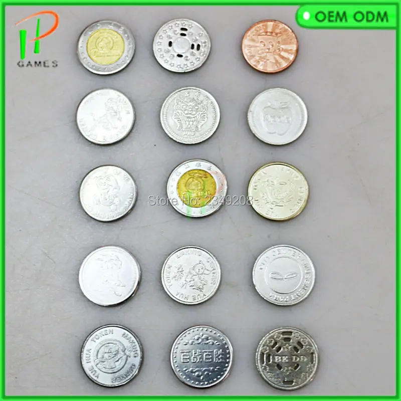 

5000 pcs Game coin token arcade stainless steel token acceptor game machine token Russian game coins Can be customized design