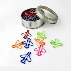 plane paper clip airplane shaped paper clips decorative planner metal paperclips cute clip many colors mixed