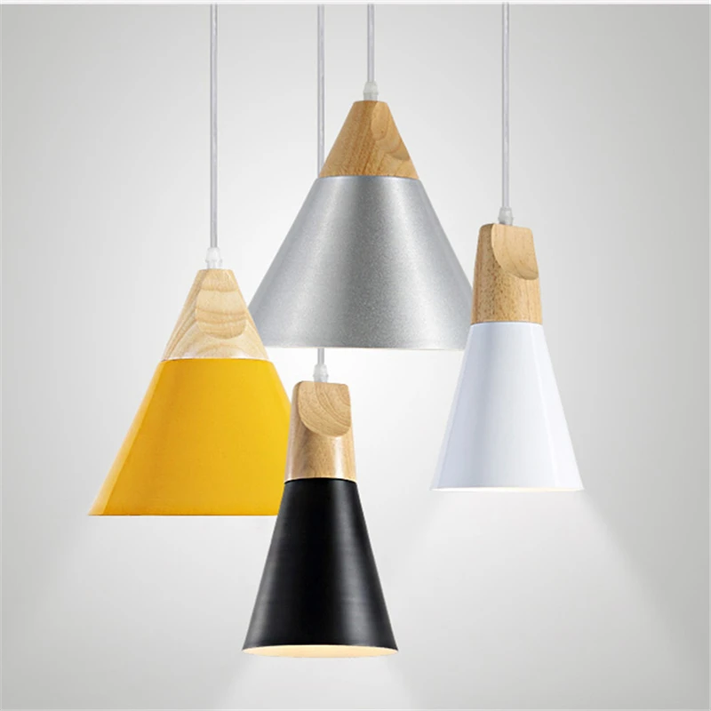 

Black/White/Yellow/Silver Aluminum Pendant Light Modern Dinning Lighting Fixture Nordic Contemporary Design Kitchen PLL-731