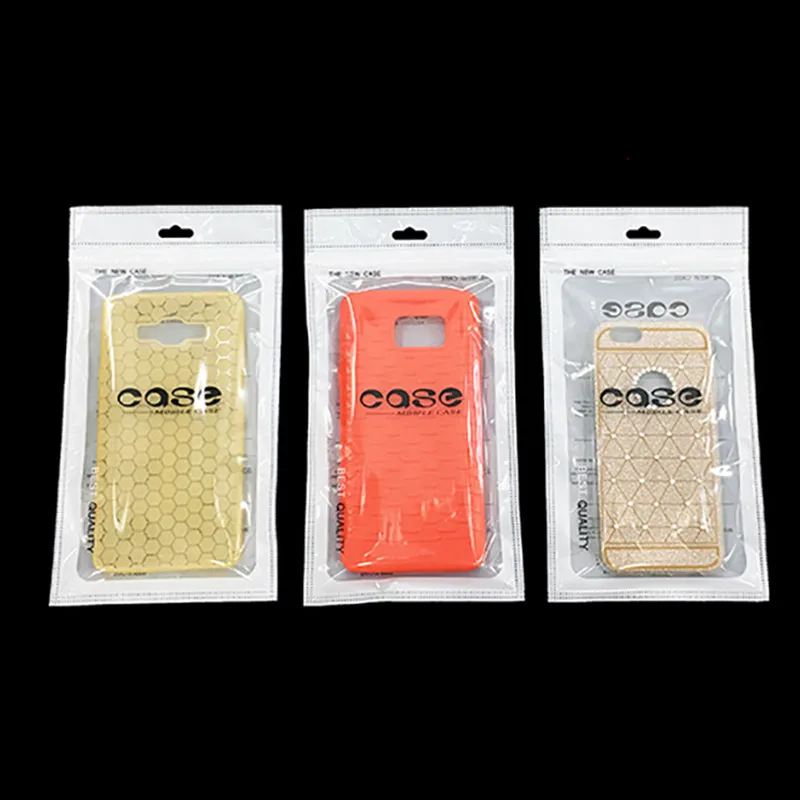 200Pcs/Lot Plastic Ziplock Bag For Mobile Phone Case Packaging Zip Lock Poly Bag For iPhone 6 6s 7 Plus Samsung Galaxy Note 5 7