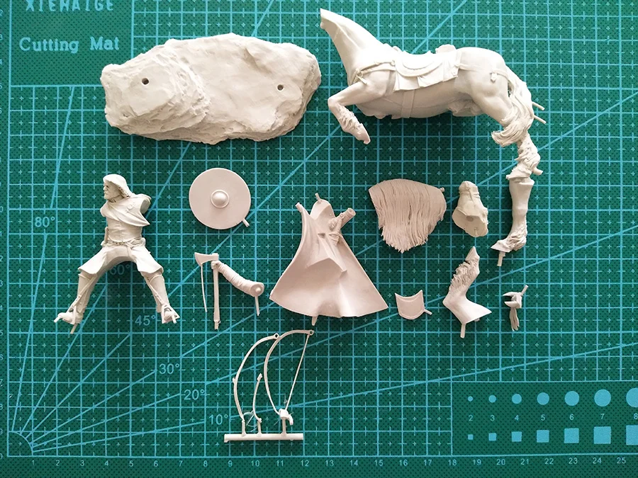 New Unassembled 1/24 Knights of the Crusades 75 MM Soldier Resin Kit DIY Toys Unpainted Kits