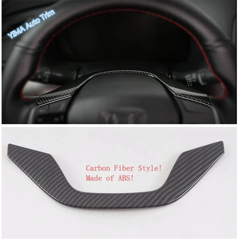 

Lapetus Auto Styling Steering Wheel Strip Cover Trim 2 Colors / Matte / Carbon Fiber Style Fit For Honda Accord 2018 - 2020 ABS