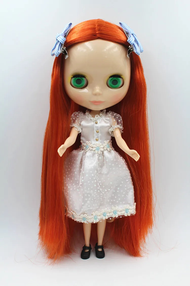 Blygirl Blyth doll Orange straight hair doll NO.86BL790 ordinary body 7 joints normal skin