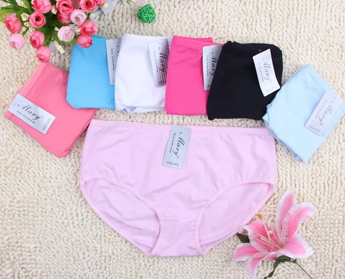 

Women's 100%cotton briefs underwear for women Large size lingerie Pantes 6pcs.lot