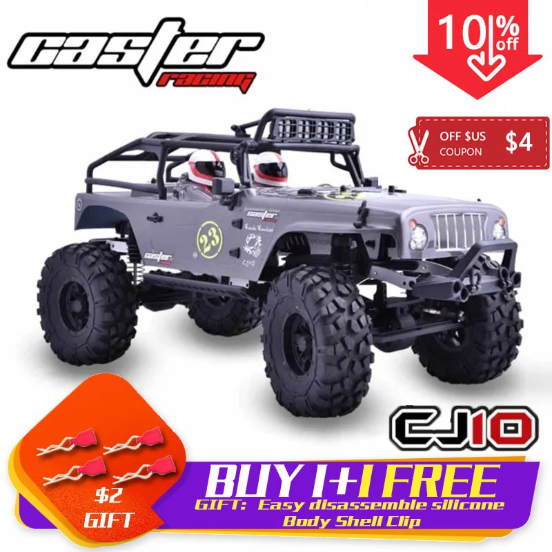 Caster 1/10 4WD CJ10 RTR Crawler 2.4G GT2B remote control model car off-road rock climbing truck RC