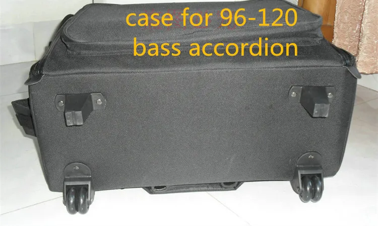 Professional high quality 96-120 bass accordion music box with trolley 96/120 bass accordion bag gig padded hard case backpack