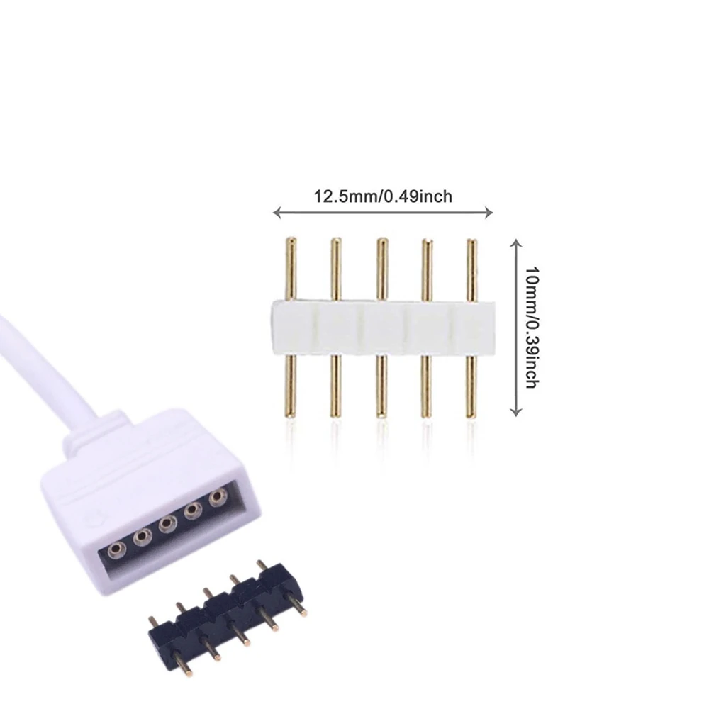 10pcs 4 Pin RGB /5PIN RGBW Connector Adapter pin needle male type double,For RGB /RGBW 5050 3528 LED Strip light led accessories