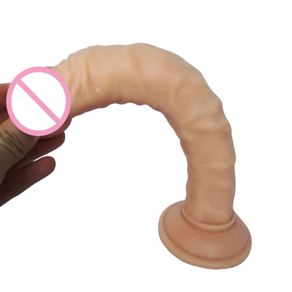 HOWOSEX Super Huge long 25*4cm Realistic Dildo soft penis Strong Elastic Vagina Massager with Suction Cup for Female sex toy