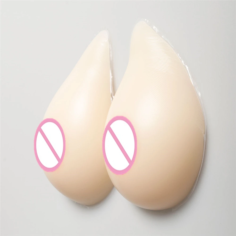 800g/Pair White Fake Boobs Artificial Breast  Drag Queen Crossdresser Transgender Shemale Realistic Silicone Breasts Forms