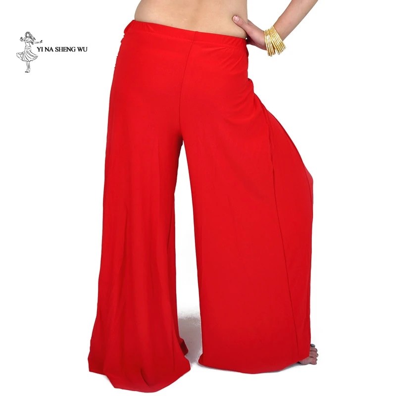 Women belly dance Costume Practice Pants Crystal Cotton Long Wide leg pants Lady Tribal Pant India Bollywood dancewear