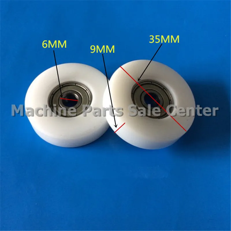 

SWMAKER 6*35*9mm F type plastic nylon package pulley with bearing 626 Polyurethane for 3D printer flat Flat roller wheel