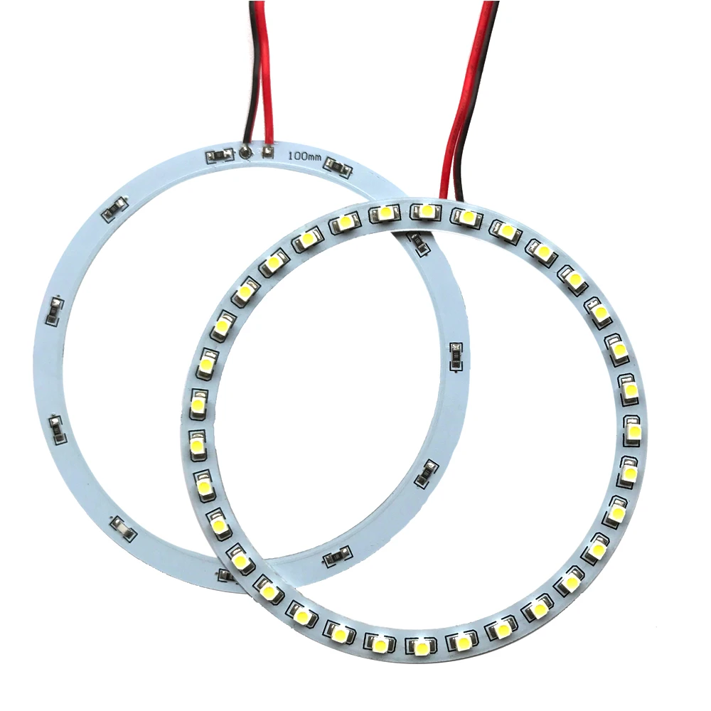 2PCS x100mm 3528 30 SMD Car Led Angel Eyes Halo Ring Light Car Light White Green Yellow Blue