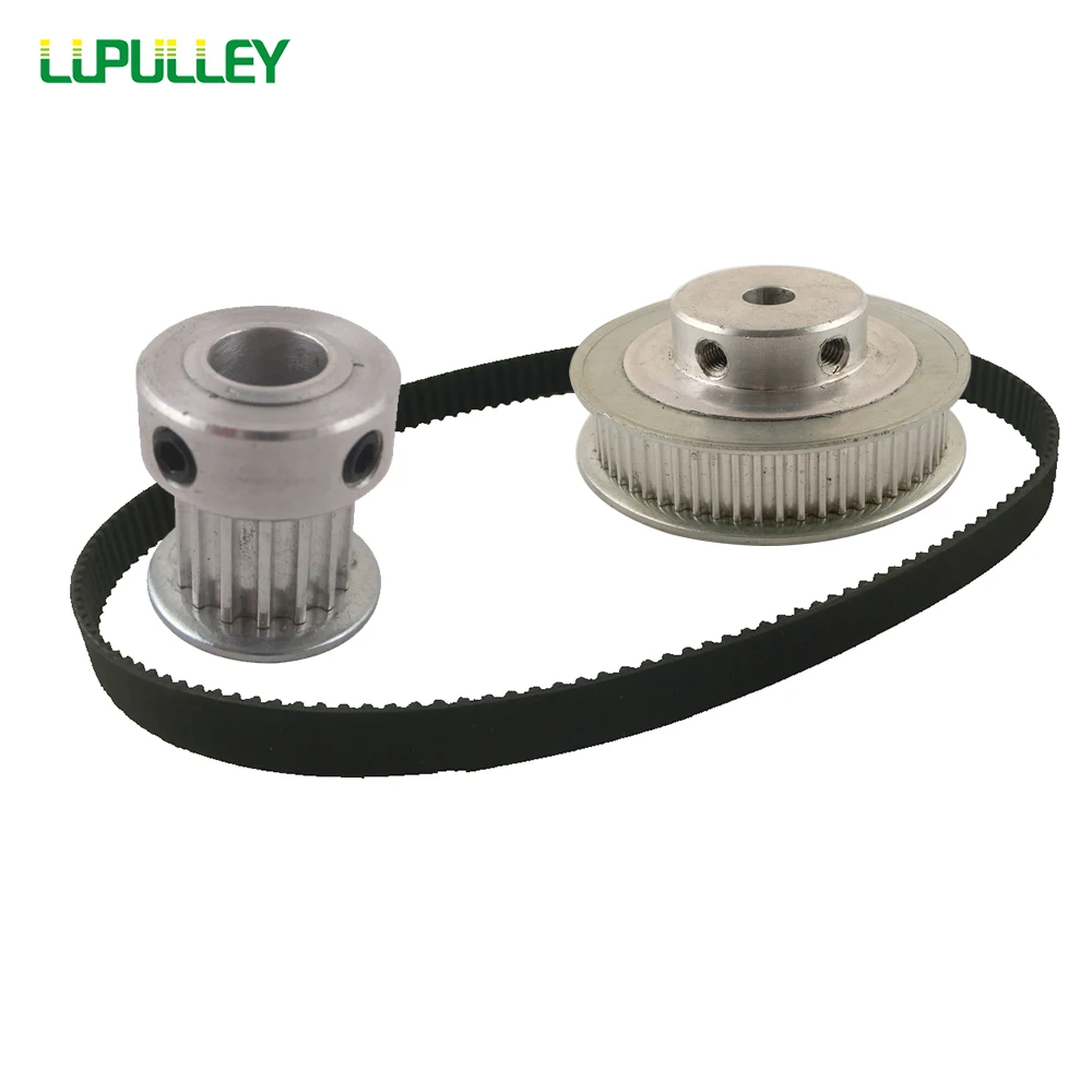 

LUPULLEY HTD Timing Belt Pulley HTD3M Reduction 1:4 Timing pulley 15T And 60T 309-3M Timing belt Width 10mm Belt Pulley Gear