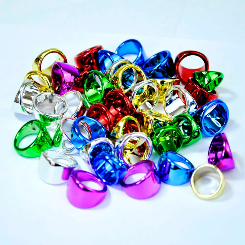 15 Pcs Lot Glisten Mixed Colors Plastic Plating Color Rings For Childrens Boys Girls Fashion Kids Jewelry Lots LR4046