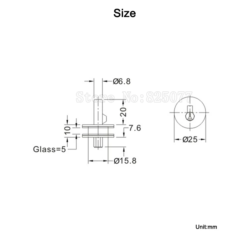 10PCS All Keyed Alike Sliding Glass Showcase Lock Suits Display Cabinet Lock Glass Door Lock JF1387