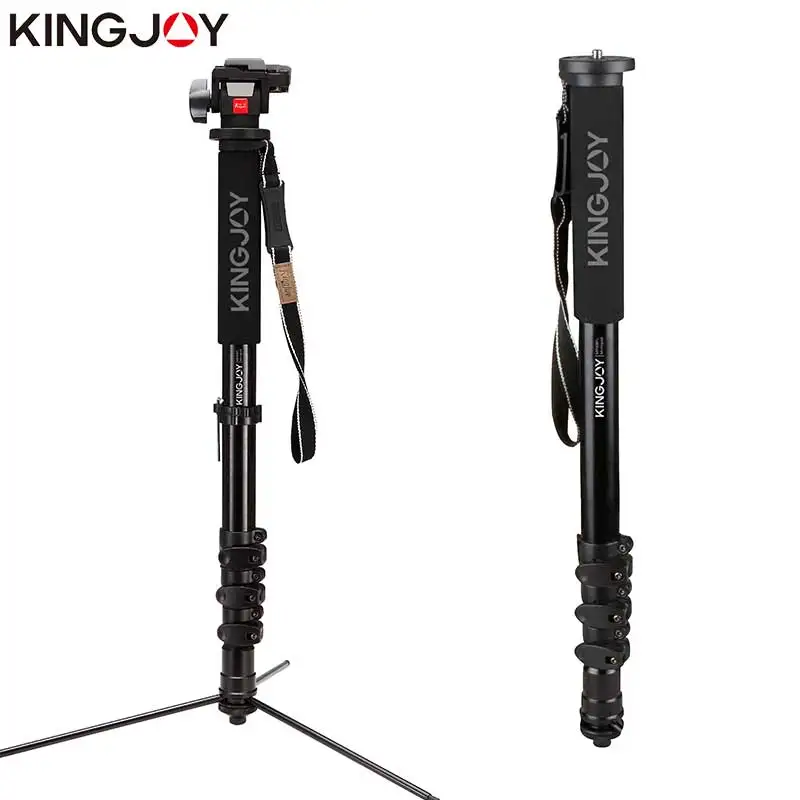 KINGJOY Camera Monopod Aluminum Portable Lightweight Travel Monopod Stand with Carrying Bag for DSLR Canon Nikon Video Camcorder