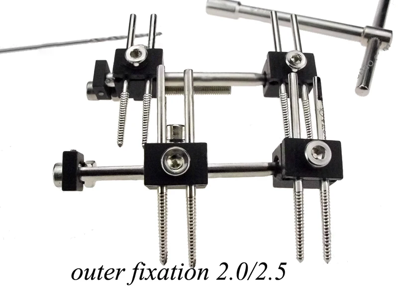 Medical orthopedics instrument cat External fixation adjustable outer fixation set for animal aluminium alloy self tapping screw