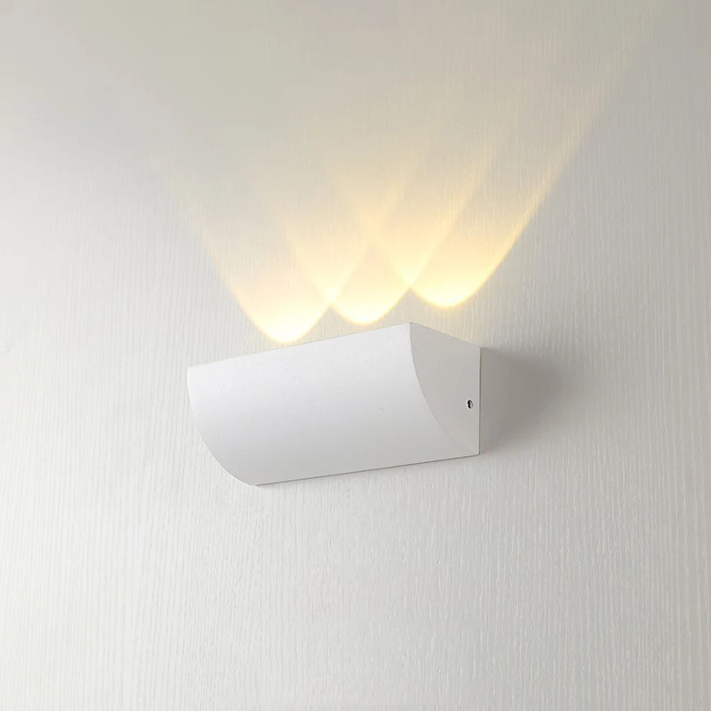 Lámpara LED de pared impermeable para exteriores, candelabro moderno de aluminio IP65, 3W, para jardín, porche, decoración interior y exterior