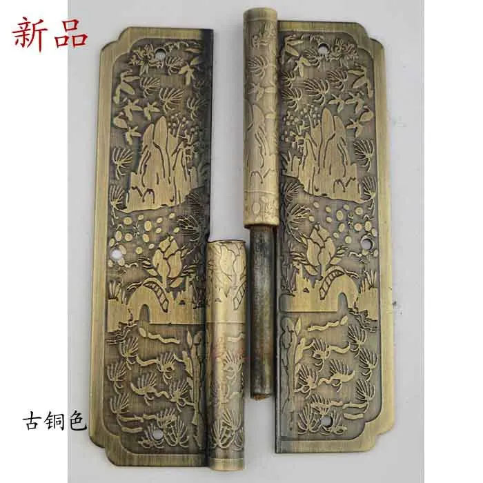 [Haotian vegetarian] antique copper fittings door bookcase detachable hinge copper hinge HTF-125, paragraph landscape