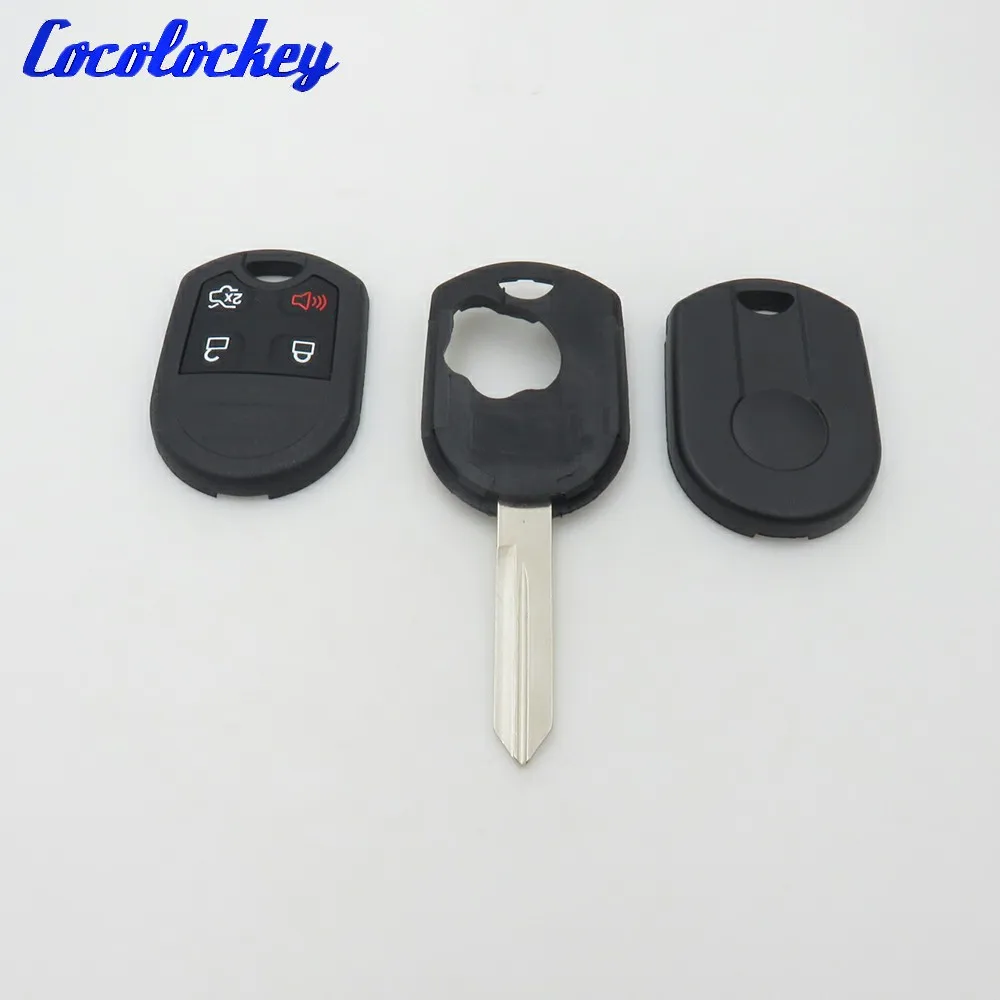 Cocolockey 4 Button Remote Car Key Shell For Ford Mercury Mariner Lilan Lincoln Navigator MKX MKZ Edge Fusion Mustang Taurus