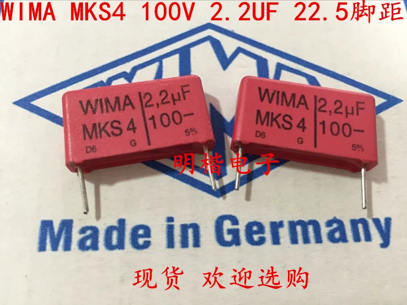 2020 hot sale 10pcs/20pcs Germany WIMA MKS4 100V 2.2UF 225 100V 2U2 P: 22.5mm Audio capacitor free shipping